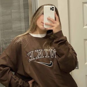 Brown Nike sweatshirt
